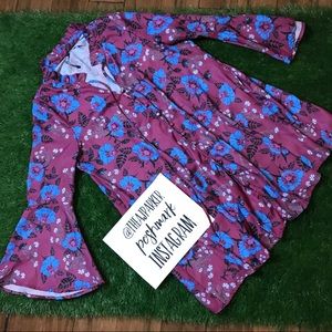 Boho purple tunic dress